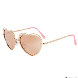 Eva Rose Gold Heart Shaped Sunglasses